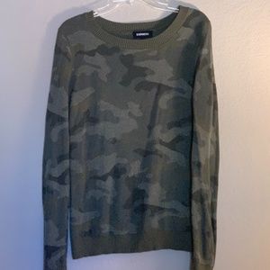 Express Camo Crewneck Sweater